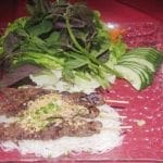 513 - Vermicelles aux brochettes de bœuf