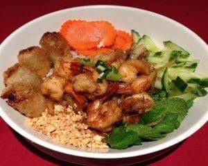 537 - Vermicelles aux crevettes et nems
