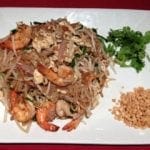 570 - Pad thaï (pâtes de riz aux crevettes à la sauce thaï)